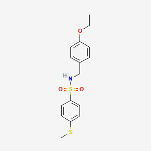 molecular formula C16H19NO3S2 B4561977 N-(4-ethoxybenzyl)-4-(methylthio)benzenesulfonamide 