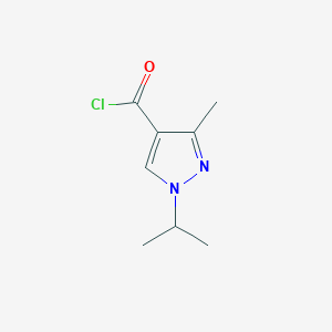 molecular formula C8H11ClN2O B045626 1-Isopropyl-3-methyl-1H-pyrazole-4-carbonyl chloride CAS No. 113100-62-2