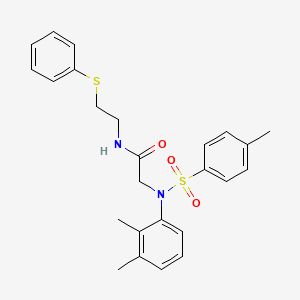 molecular formula C25H28N2O3S2 B4562712 N~2~-(2,3-dimethylphenyl)-N~2~-[(4-methylphenyl)sulfonyl]-N-[2-(phenylsulfanyl)ethyl]glycinamide 