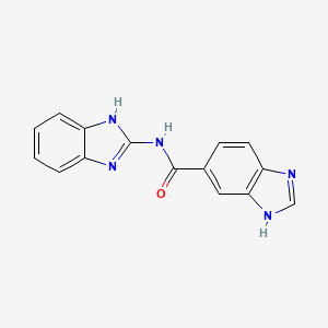 molecular formula C15H11N5O B4562735 N-(1,3-dihydro-2H-benzimidazol-2-ylidene)-1H-benzimidazole-6-carboxamide 