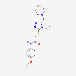 molecular formula C19H27N5O3S B4562920 N-(4-ethoxyphenyl)-2-{[4-ethyl-5-(morpholin-4-ylmethyl)-4H-1,2,4-triazol-3-yl]sulfanyl}acetamide 