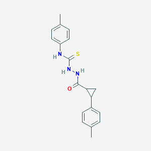 molecular formula C19H21N3OS B456310 N-(4-methylphenyl)-2-{[2-(4-methylphenyl)cyclopropyl]carbonyl}hydrazinecarbothioamide 