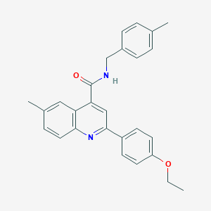 molecular formula C27H26N2O2 B456313 2-(4-ethoxyphenyl)-6-methyl-N-[(4-methylphenyl)methyl]quinoline-4-carboxamide 