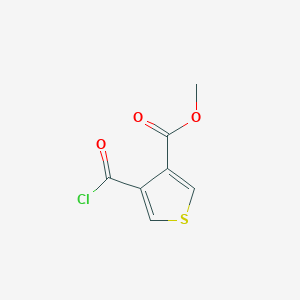 molecular formula C7H5ClO3S B045632 Methyl 4-(chlorocarbonyl)thiophene-3-carboxylate CAS No. 116722-20-4