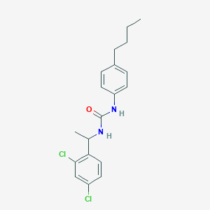 molecular formula C19H22Cl2N2O B4563559 N-(4-butylphenyl)-N'-[1-(2,4-dichlorophenyl)ethyl]urea 