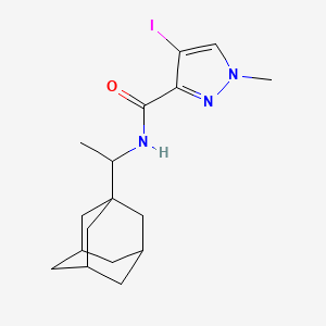 molecular formula C17H24IN3O B4563831 N-[1-(1-adamantyl)ethyl]-4-iodo-1-methyl-1H-pyrazole-3-carboxamide 