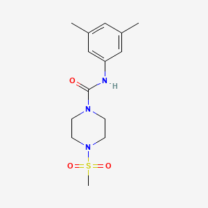 molecular formula C14H21N3O3S B4564138 N-(3,5-dimethylphenyl)-4-(methylsulfonyl)-1-piperazinecarboxamide 