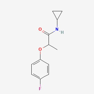 molecular formula C12H14FNO2 B4564176 N-cyclopropyl-2-(4-fluorophenoxy)propanamide 
