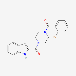 molecular formula C20H18BrN3O2 B4564191 (2-bromophenyl)[4-(1H-indol-2-ylcarbonyl)piperazin-1-yl]methanone 