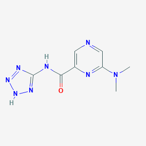 molecular formula C8H10N8O B045643 6-(Dimethylamino)-N-(1H-tetrazol-5-yl)-2-pyrazinecarboxamide CAS No. 111374-19-7