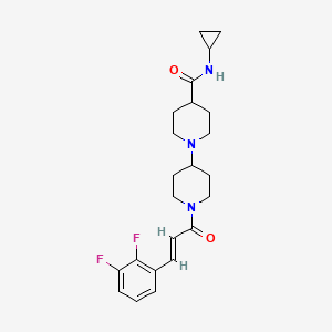 molecular formula C23H29F2N3O2 B4564467 N-cyclopropyl-1'-[(2E)-3-(2,3-difluorophenyl)-2-propenoyl]-1,4'-bipiperidine-4-carboxamide 