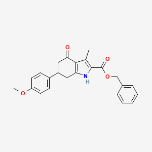 molecular formula C24H23NO4 B4564544 benzyl 6-(4-methoxyphenyl)-3-methyl-4-oxo-4,5,6,7-tetrahydro-1H-indole-2-carboxylate 