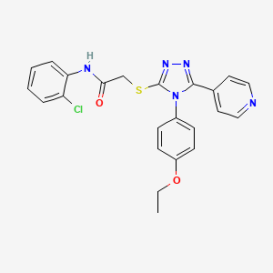 molecular formula C23H20ClN5O2S B4564589 N-(2-chlorophenyl)-2-{[4-(4-ethoxyphenyl)-5-(4-pyridinyl)-4H-1,2,4-triazol-3-yl]thio}acetamide 