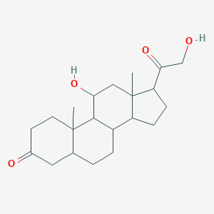 molecular formula C21H32O4 B045648 5β-孕烷-11β,21-二醇-3,20-二酮 CAS No. 566-01-8
