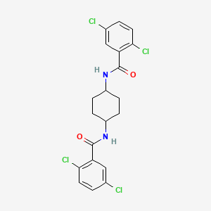 molecular formula C20H18Cl4N2O2 B4565088 N,N'-1,4-cyclohexanediylbis(2,5-dichlorobenzamide) 