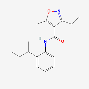 molecular formula C17H22N2O2 B4565157 N-[2-(BUTAN-2-YL)PHENYL]-3-ETHYL-5-METHYL-12-OXAZOLE-4-CARBOXAMIDE 