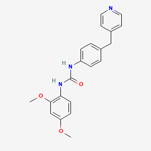 molecular formula C21H21N3O3 B4565285 N-(2,4-dimethoxyphenyl)-N'-[4-(4-pyridinylmethyl)phenyl]urea 