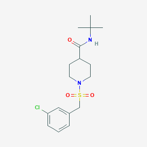 molecular formula C17H25ClN2O3S B4565309 N-TERT-BUTYL-1-[(3-CHLOROPHENYL)METHANESULFONYL]PIPERIDINE-4-CARBOXAMIDE 