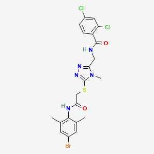 molecular formula C21H20BrCl2N5O2S B4565535 N-[[5-[2-(4-bromo-2,6-dimethylanilino)-2-oxoethyl]sulfanyl-4-methyl-1,2,4-triazol-3-yl]methyl]-2,4-dichlorobenzamide 