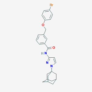 molecular formula C27H28BrN3O2 B456561 N-[1-(1-adamantyl)-1H-pyrazol-3-yl]-3-[(4-bromophenoxy)methyl]benzamide 