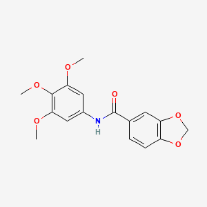molecular formula C17H17NO6 B4565668 N-(3,4,5-trimethoxyphenyl)-1,3-benzodioxole-5-carboxamide 