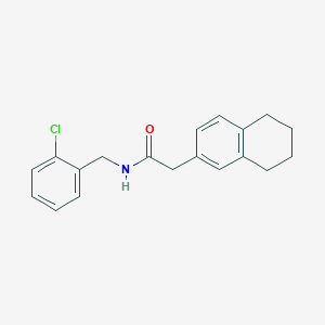 molecular formula C19H20ClNO B4565675 N-(2-chlorobenzyl)-2-(5,6,7,8-tetrahydronaphthalen-2-yl)acetamide 