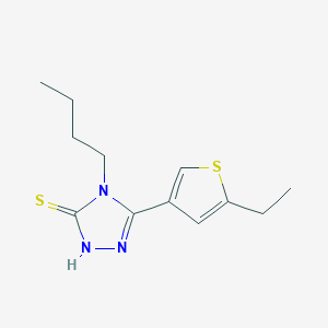 molecular formula C12H17N3S2 B456578 4-butyl-3-(5-ethyl-3-thiophenyl)-1H-1,2,4-triazole-5-thione 