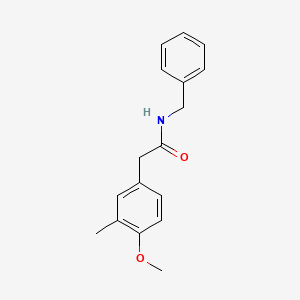 molecular formula C17H19NO2 B4565799 N-benzyl-2-(4-methoxy-3-methylphenyl)acetamide 
