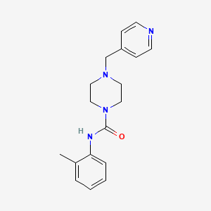 molecular formula C18H22N4O B4565806 N-(2-METHYLPHENYL)-4-[(PYRIDIN-4-YL)METHYL]PIPERAZINE-1-CARBOXAMIDE 