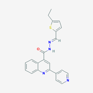 molecular formula C22H18N4OS B456581 N'-[(5-ethyl-2-thienyl)methylene]-2-(4-pyridinyl)-4-quinolinecarbohydrazide 