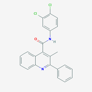 molecular formula C23H16Cl2N2O B4565856 N-(3,4-dichlorophenyl)-3-methyl-2-phenylquinoline-4-carboxamide 