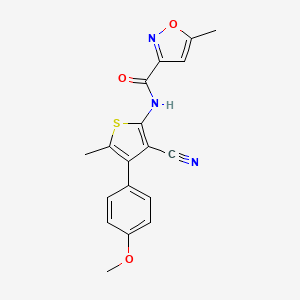 molecular formula C18H15N3O3S B4565860 N-[3-cyano-4-(4-methoxyphenyl)-5-methyl-2-thienyl]-5-methyl-3-isoxazolecarboxamide 