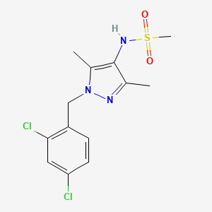 molecular formula C13H15Cl2N3O2S B4565891 N-[1-(2,4-dichlorobenzyl)-3,5-dimethyl-1H-pyrazol-4-yl]methanesulfonamide 