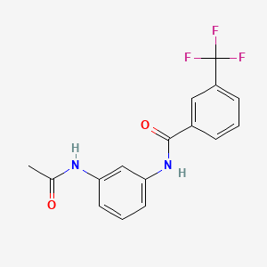 molecular formula C16H13F3N2O2 B4566038 N-[3-(acetylamino)phenyl]-3-(trifluoromethyl)benzamide 