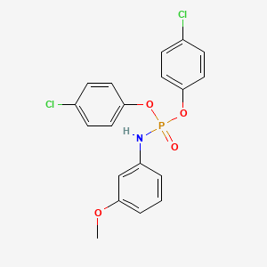 molecular formula C19H16Cl2NO4P B4566287 bis(4-chlorophenyl) (3-methoxyphenyl)amidophosphate 