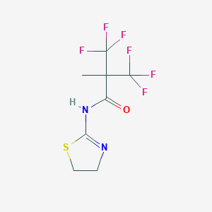 molecular formula C8H8F6N2OS B4566416 N-(4,5-dihydro-1,3-thiazol-2-yl)-3,3,3-trifluoro-2-methyl-2-(trifluoromethyl)propanamide 