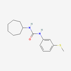 molecular formula C15H22N2OS B4566418 N-CYCLOHEPTYL-N'-[3-(METHYLSULFANYL)PHENYL]UREA 
