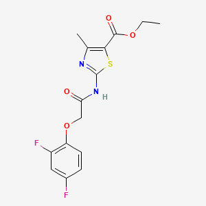 molecular formula C15H14F2N2O4S B4566426 ethyl 2-{[(2,4-difluorophenoxy)acetyl]amino}-4-methyl-1,3-thiazole-5-carboxylate 