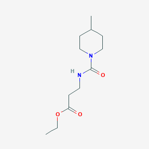molecular formula C12H22N2O3 B4566466 ETHYL 3-{[(4-METHYLPIPERIDINO)CARBONYL]AMINO}PROPANOATE 