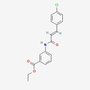 molecular formula C18H16ClNO3 B4566546 ethyl 3-{[3-(4-chlorophenyl)acryloyl]amino}benzoate 