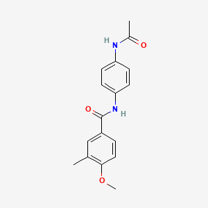 molecular formula C17H18N2O3 B4566569 N-[4-(acetylamino)phenyl]-4-methoxy-3-methylbenzamide 