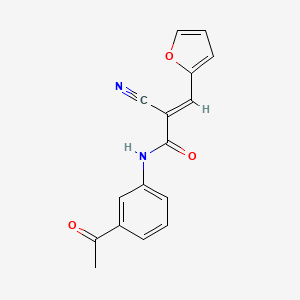 molecular formula C16H12N2O3 B4566661 N-(3-acetylphenyl)-2-cyano-3-(2-furyl)acrylamide 