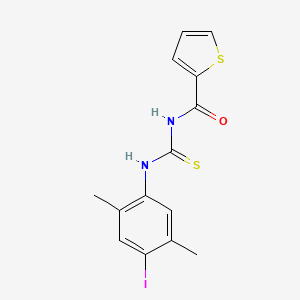 molecular formula C14H13IN2OS2 B4566676 N-[(4-iodo-2,5-dimethylphenyl)carbamothioyl]thiophene-2-carboxamide 