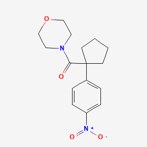 molecular formula C16H20N2O4 B4566882 Morpholin-4-yl[1-(4-nitrophenyl)cyclopentyl]methanone 