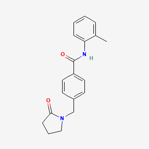 molecular formula C19H20N2O2 B4567139 N-(2-methylphenyl)-4-[(2-oxo-1-pyrrolidinyl)methyl]benzamide 