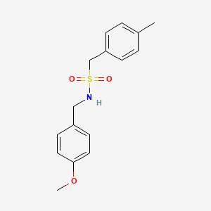 molecular formula C16H19NO3S B4567149 N-[(4-methoxyphenyl)methyl]-1-(4-methylphenyl)methanesulfonamide 