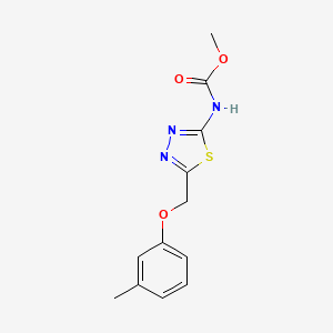 molecular formula C12H13N3O3S B4567205 methyl {5-[(3-methylphenoxy)methyl]-1,3,4-thiadiazol-2-yl}carbamate 