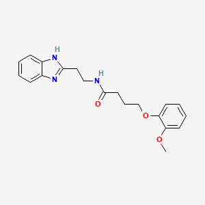 molecular formula C20H23N3O3 B4567398 N-[2-(1H-benzimidazol-2-yl)ethyl]-4-(2-methoxyphenoxy)butanamide 