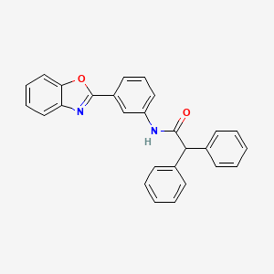 molecular formula C27H20N2O2 B4567524 N-[3-(1,3-benzoxazol-2-yl)phenyl]-2,2-diphenylacetamide 