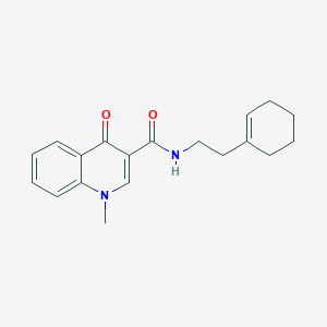 molecular formula C19H22N2O2 B4567562 N-[2-(1-cyclohexen-1-yl)ethyl]-1-methyl-4-oxo-1,4-dihydro-3-quinolinecarboxamide 